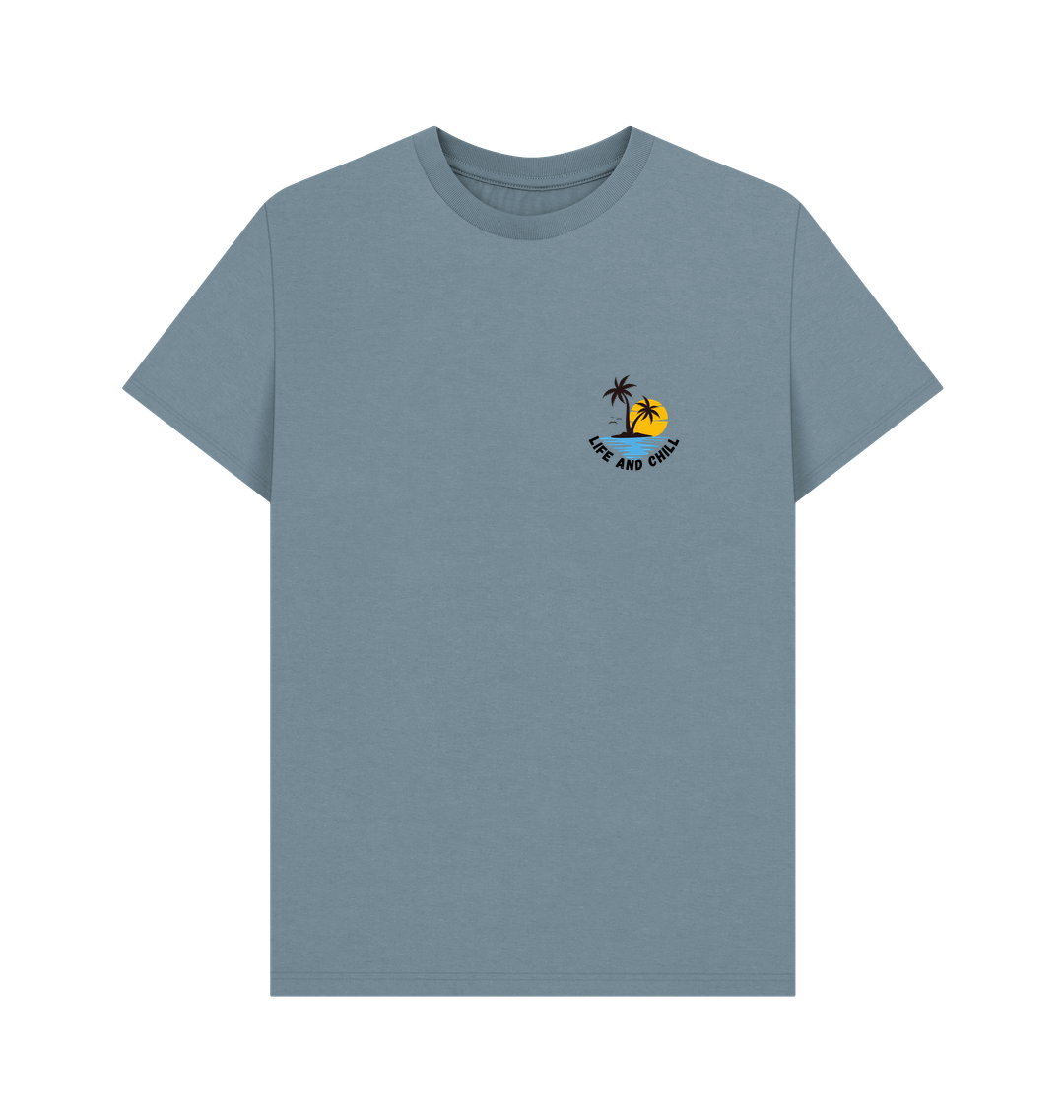 Stone Blue Printed T-shirt