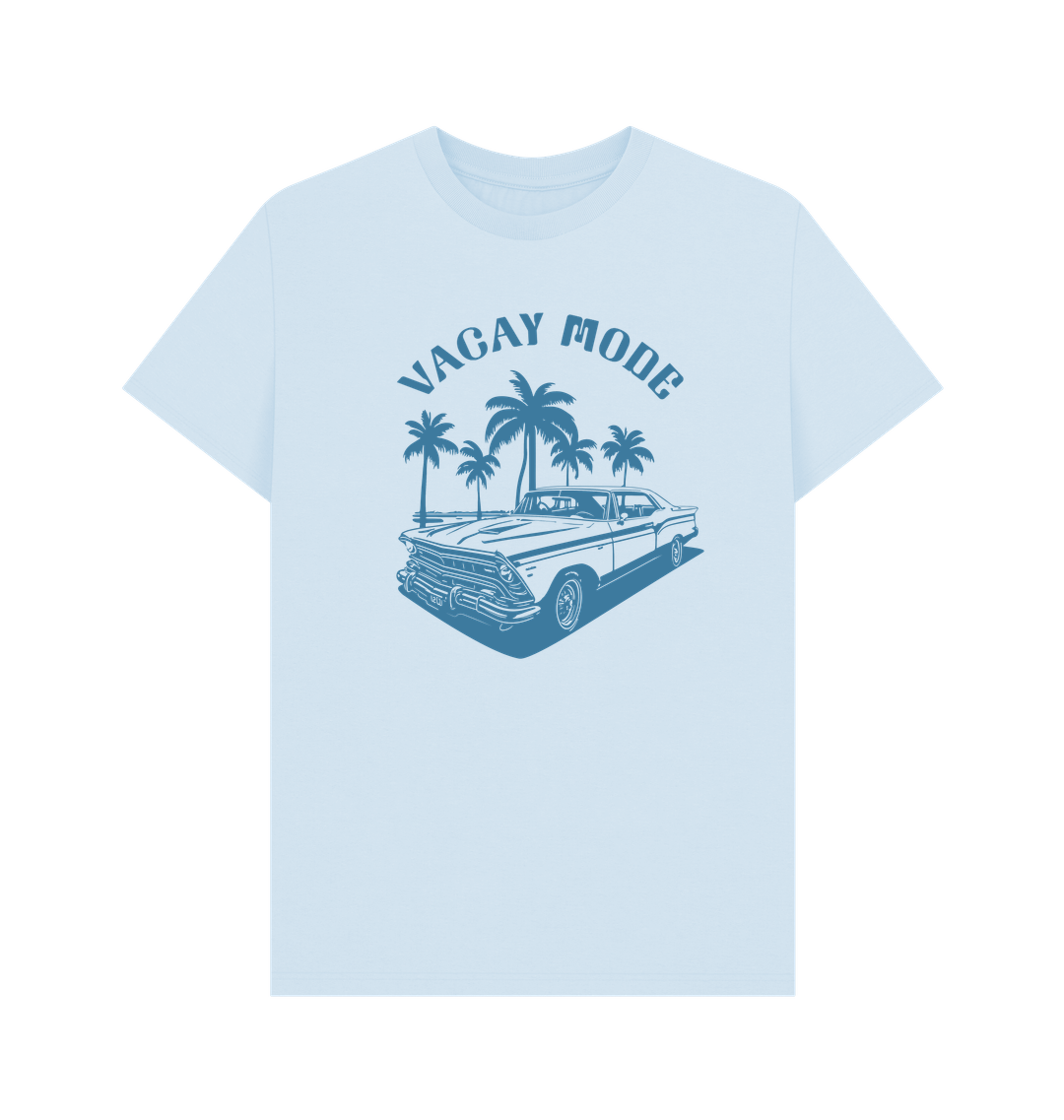 Sky Blue Printed T-shirt