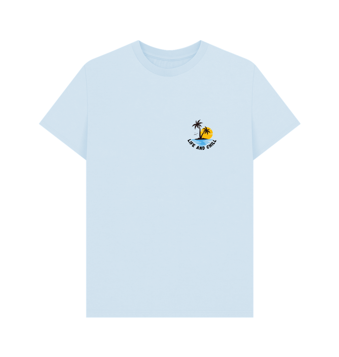 Sky Blue Printed T-shirt