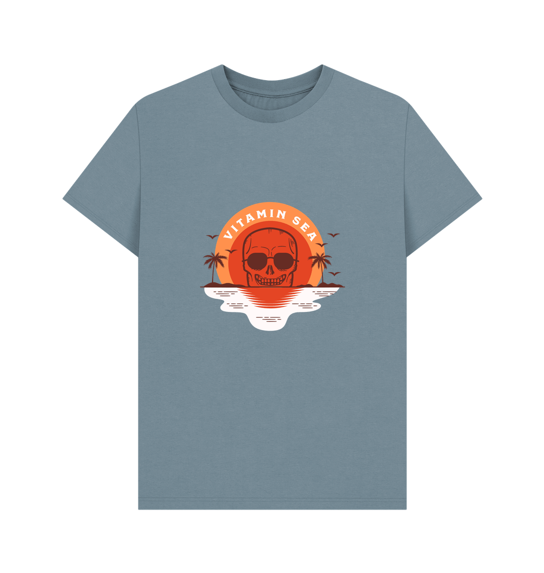 Stone Blue Printed T-shirt