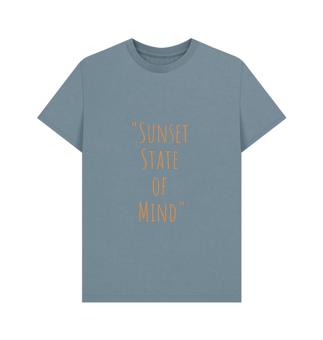 Stone Blue Printed T-shirt